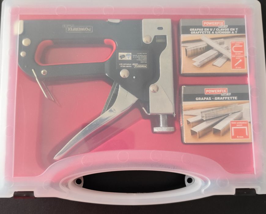 Agrafador profissional NOVO c/acessórios POWERFIX Profissional