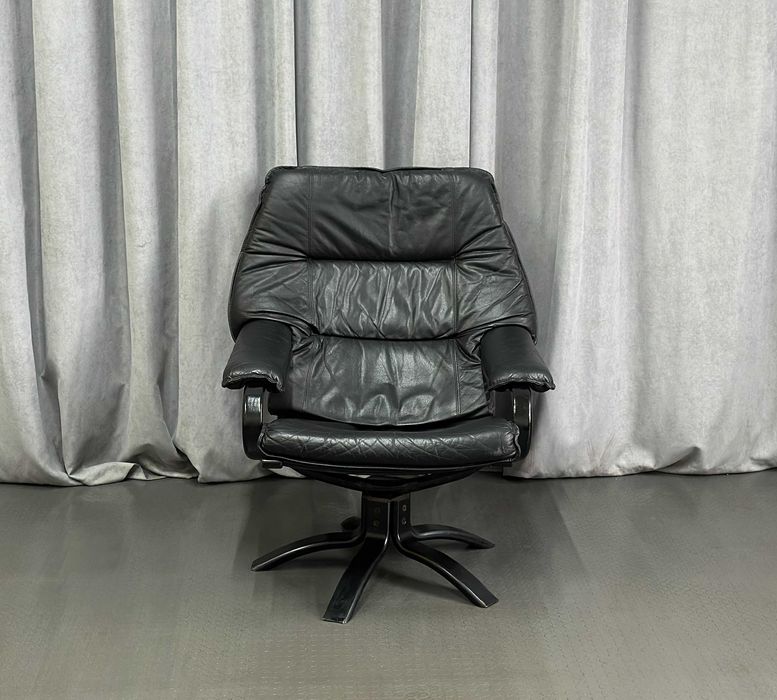 Чорне м'яке шкіряне/відпочинкове крісло/шкіряні крісла/дивани з Європи