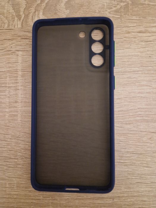 Etui Vennus Color Button Bumper do Samsung Galaxy S21 Plus Granatowy