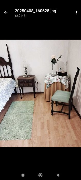 Mobília vintage de sala em nogueira e mobília de quarto completa