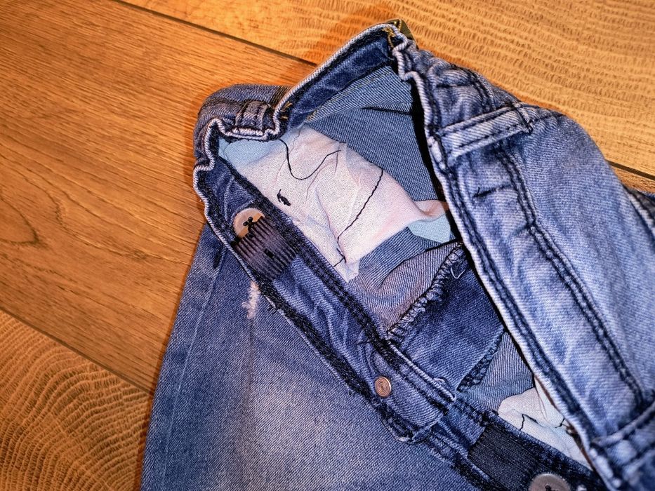 Spodnie jeansowe rurki chłopięce rozm 140