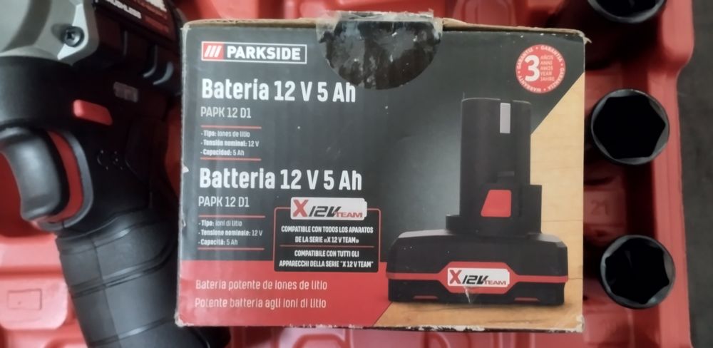 Pistola de impacto Parkside Performance a bateria 12v