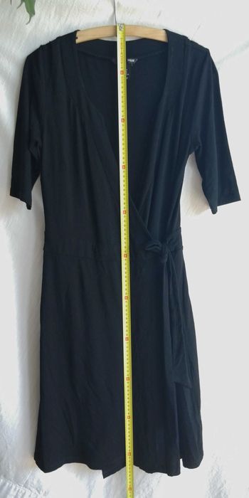 H&M  M 38 / L 40 sukienka kopertowa czarna midi