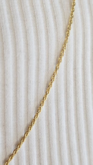 Złoty łańcuszek splot kłos próba 585 14k