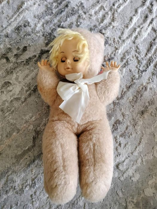 Вінтажна лялька - м'яконабивна, плюшева СРСР