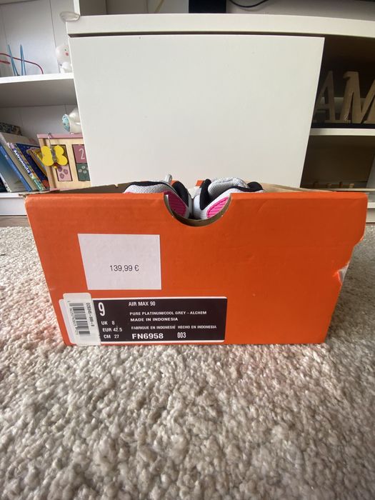 Nike Air Max 90 pure platinium/cool grey alchem 100% genuine