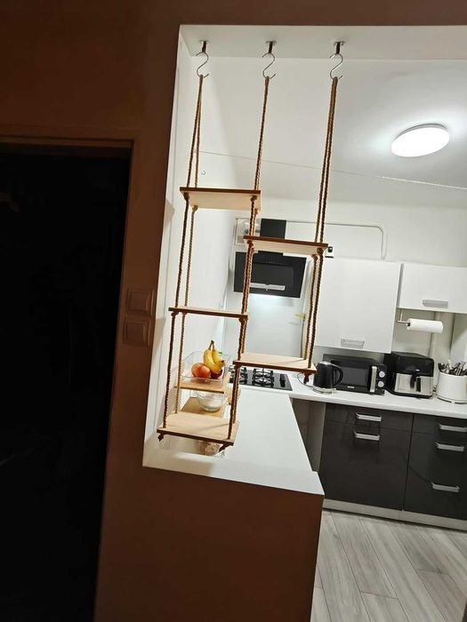 Wiszący ścienny kwietnik z 5 półkami na kwiaty rośliny półki