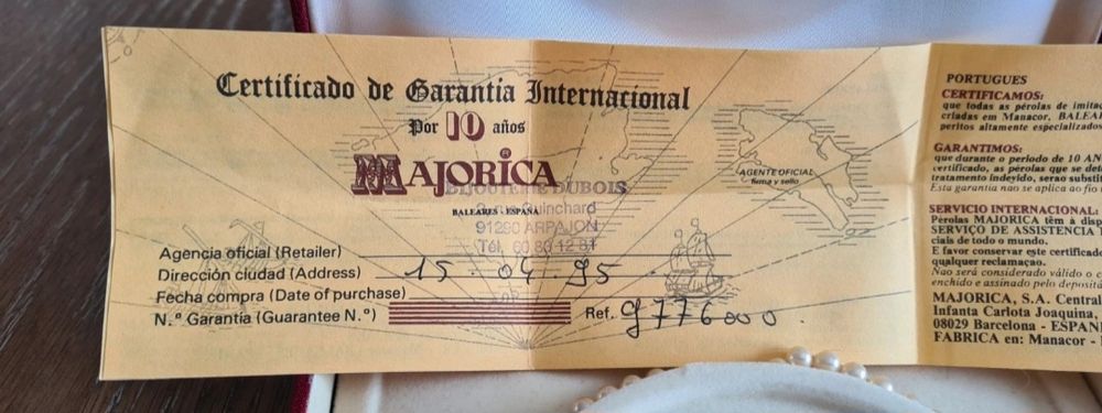 Colar de pérolas Majorica em bom estado