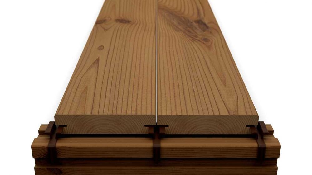 Deski tarasowe Termo Sosna 26x117 ryflowana i gładka