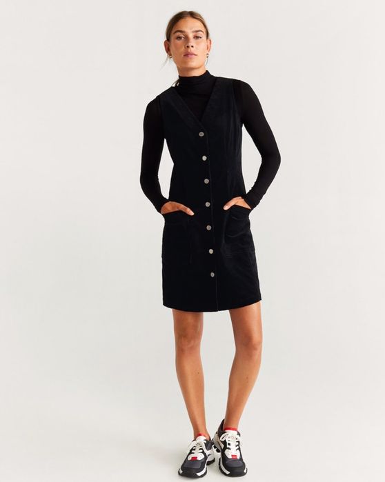 Вельветовое платье-сарафан Mango