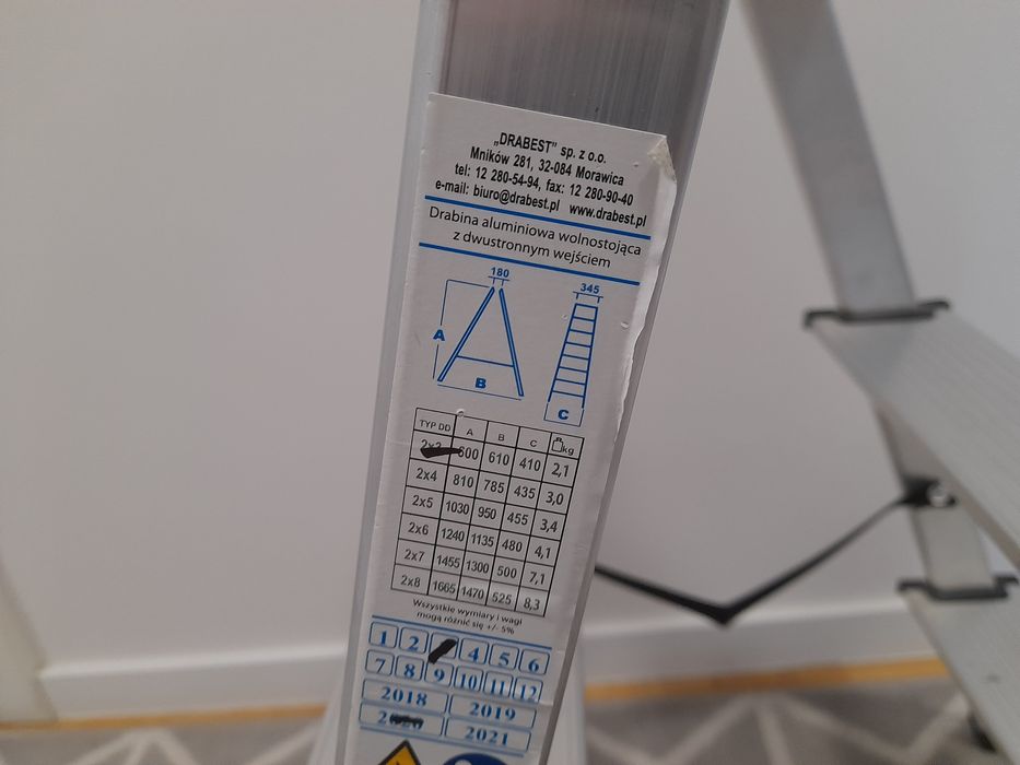 Drabest drabina 2x3 aluminiowa