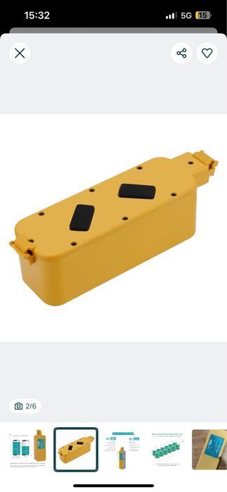 Bateria Creabest iRobot Roomba 14.4V 4800mAh - NoVo