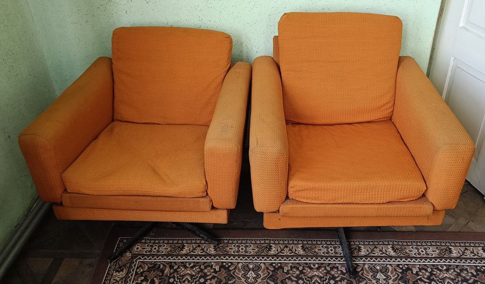 Fotele obrotowe PRL 2szt