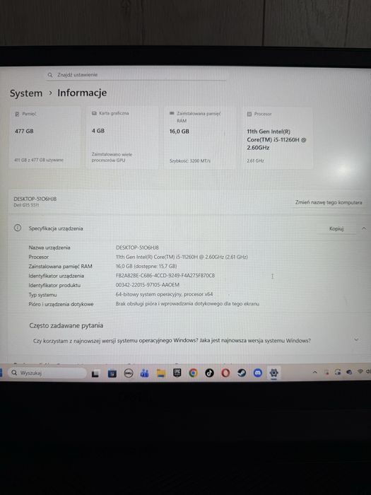 Dell g15 rtx 3050 opis!!