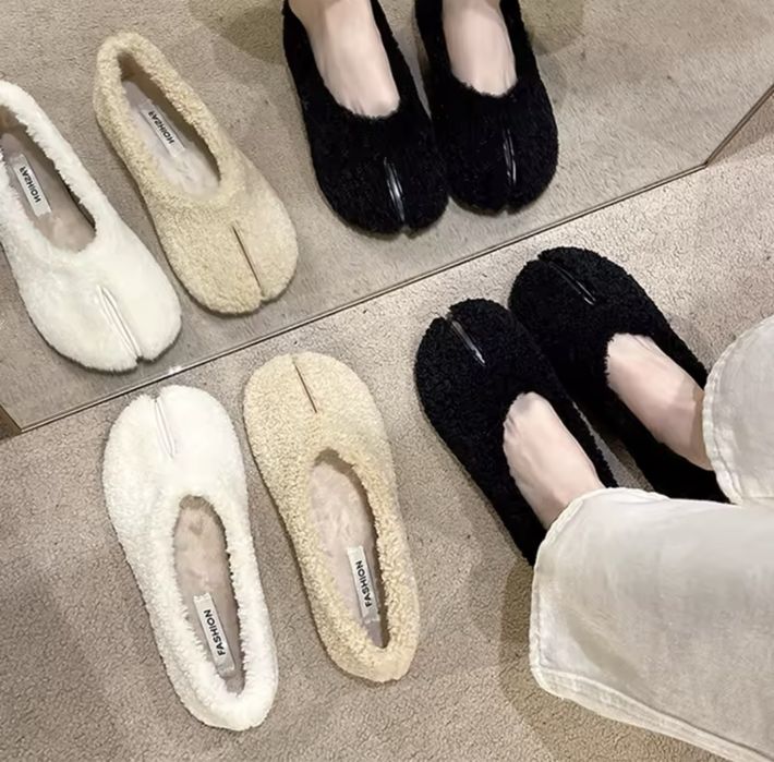 Балетки хутряні, ZARA