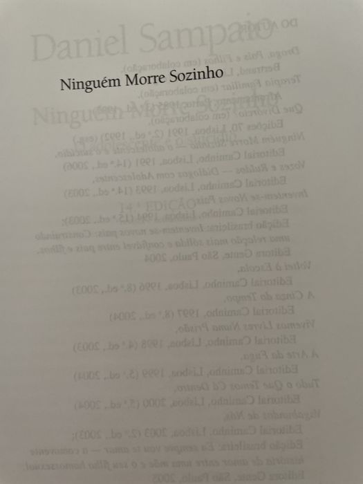 Livro Daniel Sampaio