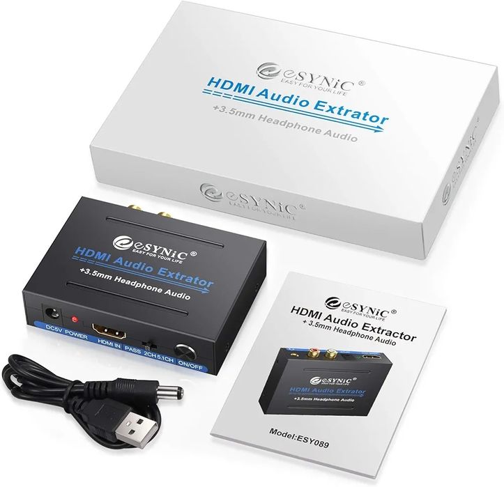 Ekstraktor dźwięku HDMI, profesjonalny ekstraktor dźwięku HDMI eSynic,