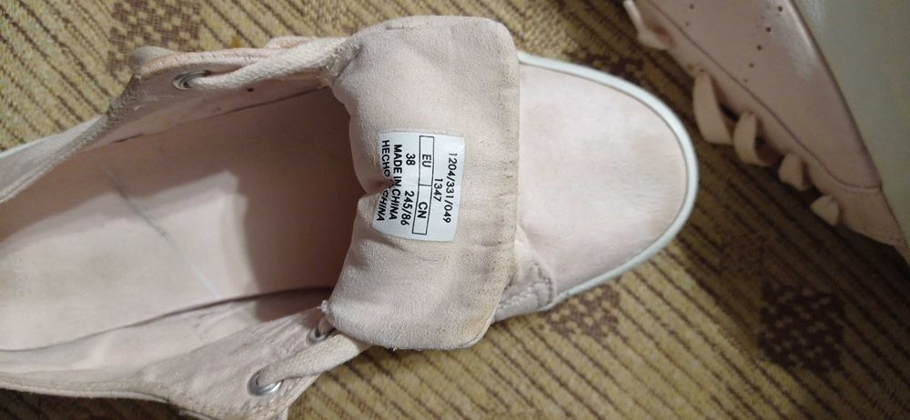 Слипоны -кеды розовые на девочку 37 р-р, слипоны Вershka р-р 38