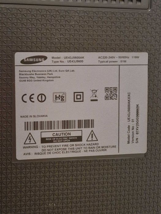 Smart TV Samsung de 43 polegadas 43 polegadas. 109 cm diagonal476291183883724803