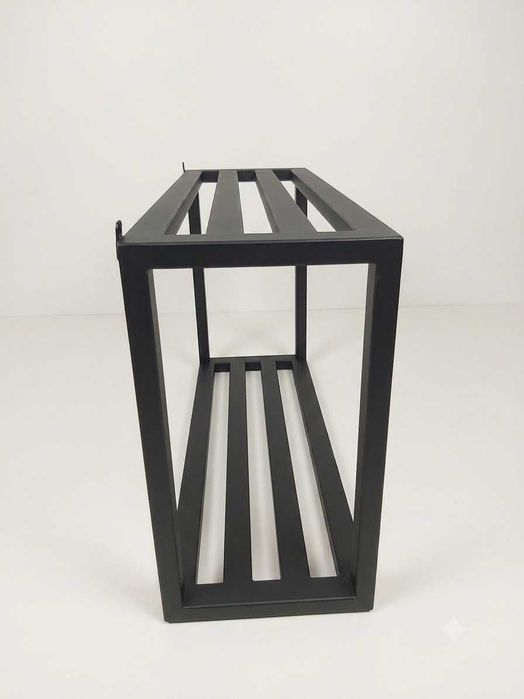 Półka ścienna loft metalowa czarna 60x36x21 cm