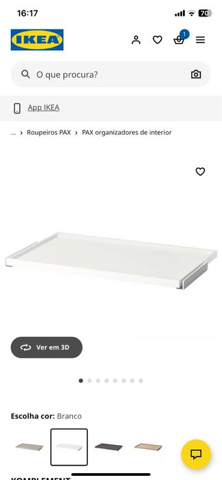 Tabuleiro extraivel Ikea