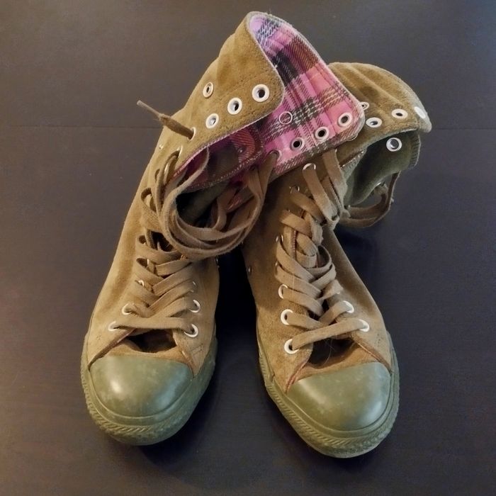 Tênis Bota converse All Star Camurça Verde Seco