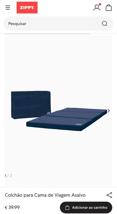 Cama de viagem Zippy + Colchão Asalvo
