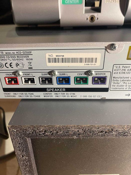 Home Cinema Sony 5.1 - DVD System HCD-DZ500F