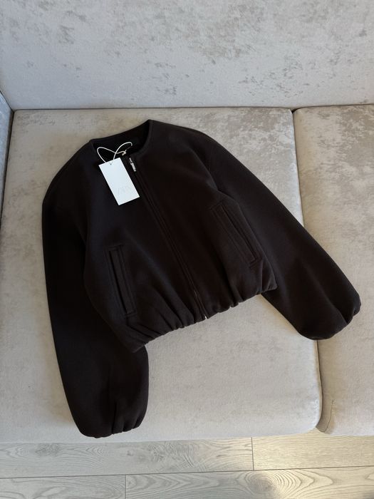 XS, S, M, L. Бомбер ZARA шоколадний , вкорочена весняна куртка зара