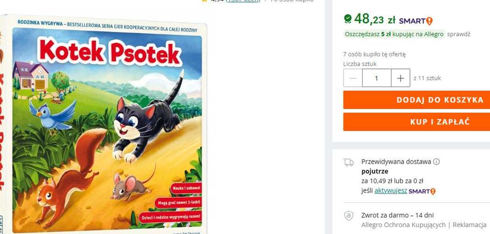 Egmont, 3 gry Kotek Psotek, Wyprawa do babci, Mali detektywi *