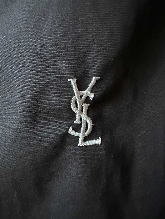 Куртка бомбер харінгтон Yves Saint Laurent Pour Homme YSL розмір S вінтаж чорна