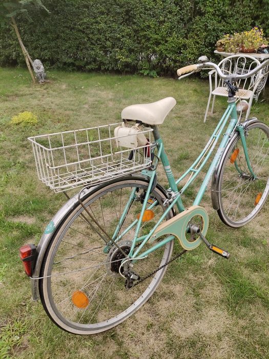 Miętowy rower damski