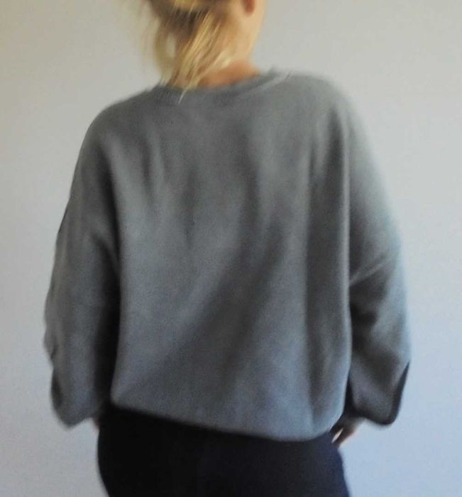 Bluza z nadrukiem bawełna szara
