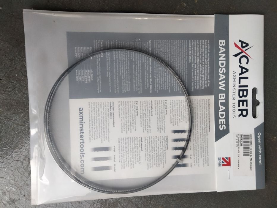 Lâminas de serra fita Axminster