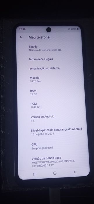 Telemóvel novo GT 20 Pro