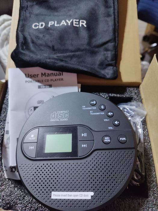 АКЦІЯ!!!  Портативный CD-плеер с Bluetooth 5.1 CD-35 черный с FM-транс