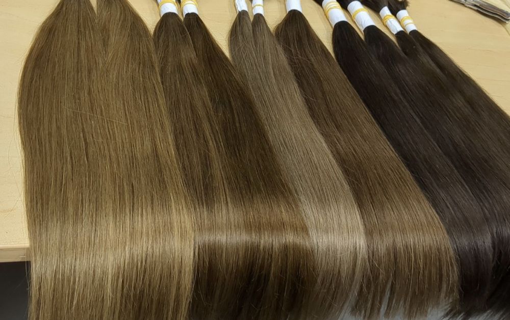 Омбре, натуральные волосы, срезы.  Горячее/холодное наращивание