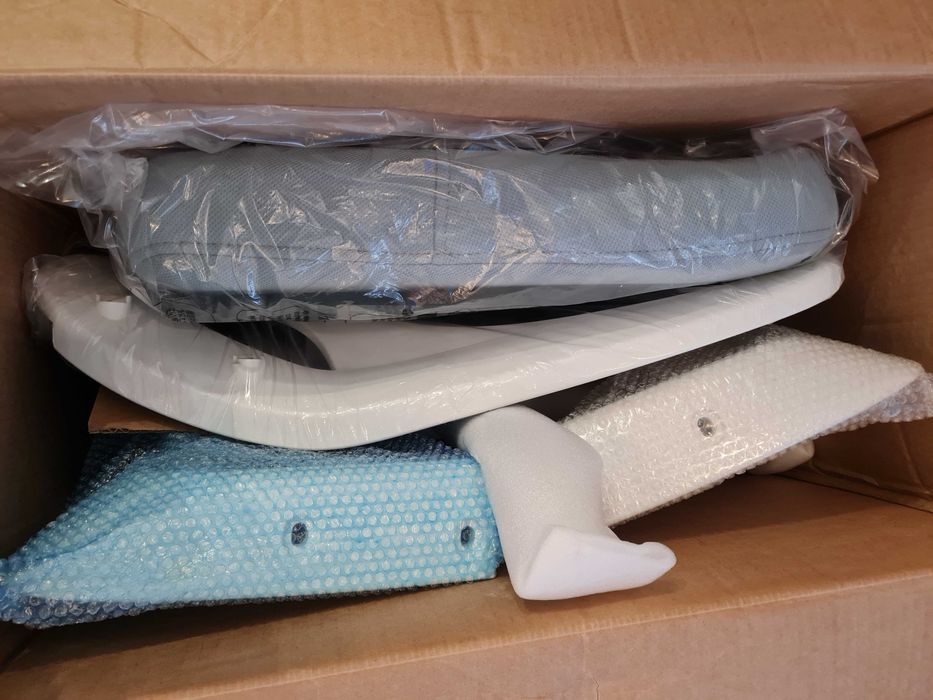 Fotel obrotowy krzesło biurowe ergonomiczne mglisty niebieski