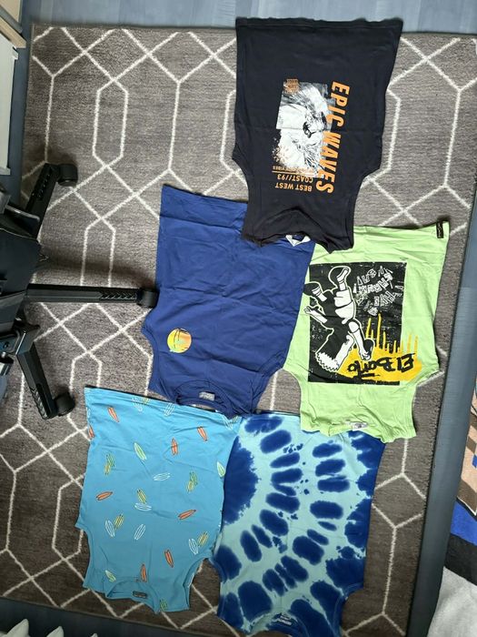 Koszulki na lato bluzki chłopięce na ramiączka 146/152