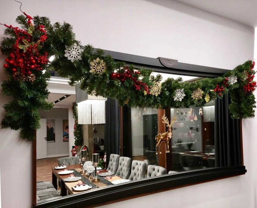 XXL 300CM Girlanda Świąteczna Choinkowa Stołowa Zielona Na Okno Schody