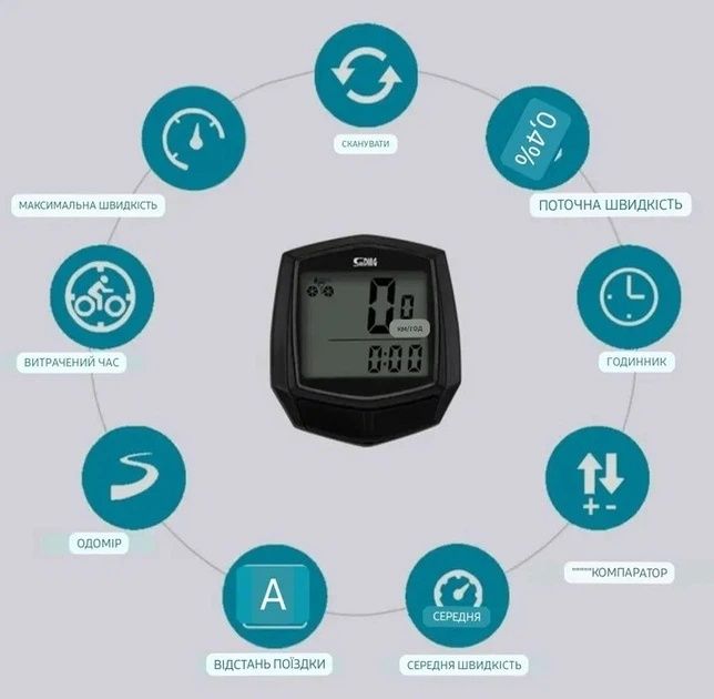 Велокомпьютер Sunding SD-581  15 функций