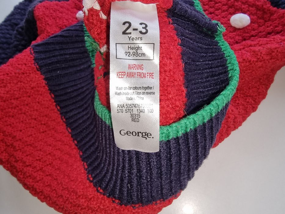 Новогодний свитер George 2-3 года