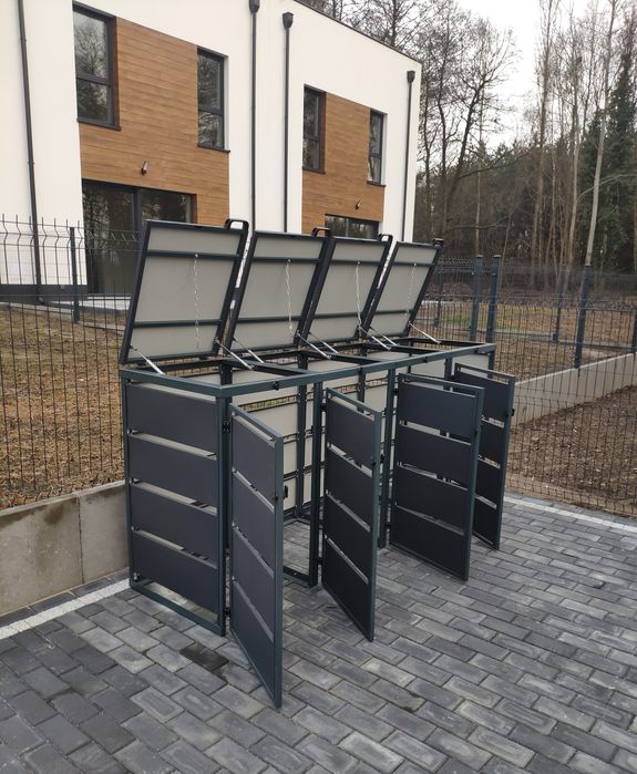 Zabudowa koszy na śmieci, montaż.