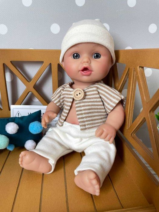 Іспанський маленький пупс реборн хлопчик 24 см Нінес Nines d'Onil