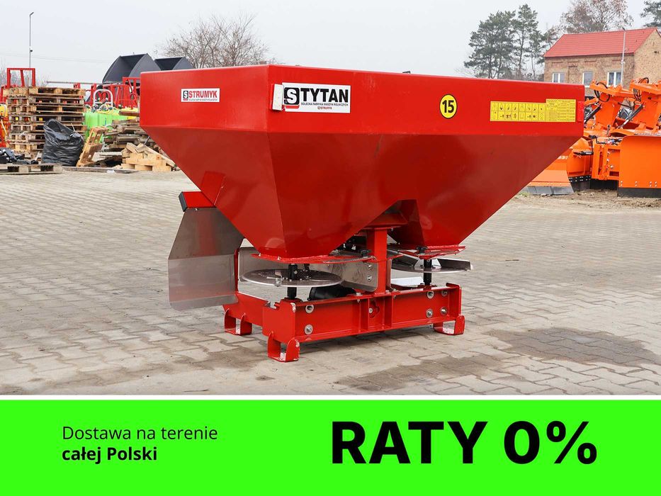 Dwutalerzowy Rozsiewacz do Nawozu Nawozów STRUMYK TYTAN siewka