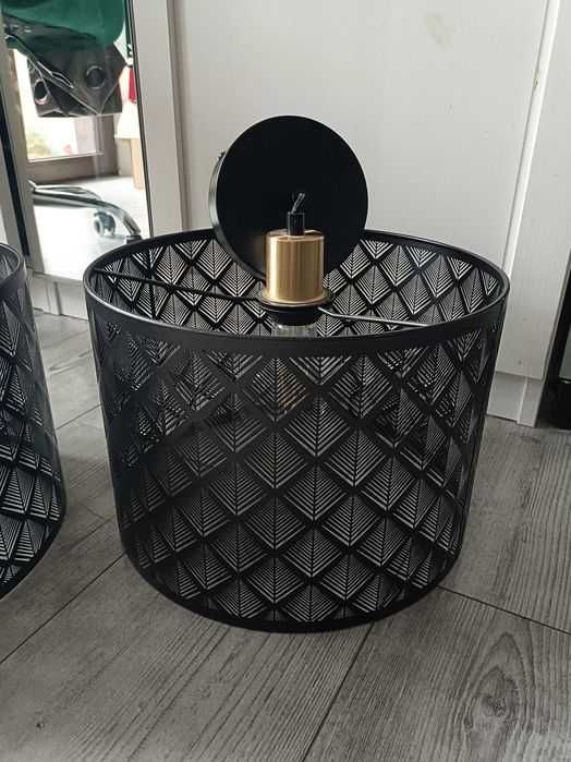 Czarne ażurowe lampy sufitowe 2 szt