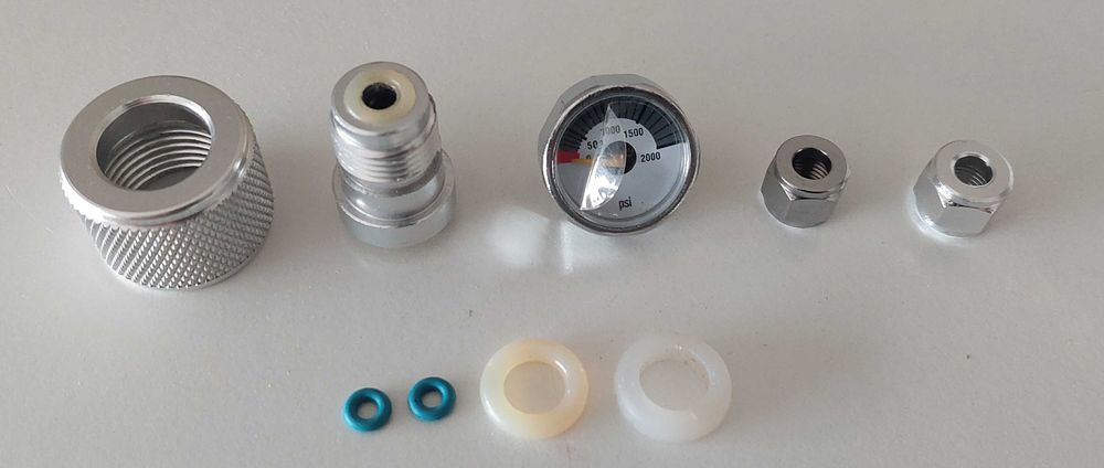 Aquário peças Novas para redutor de co2, manômetro, oring, porca