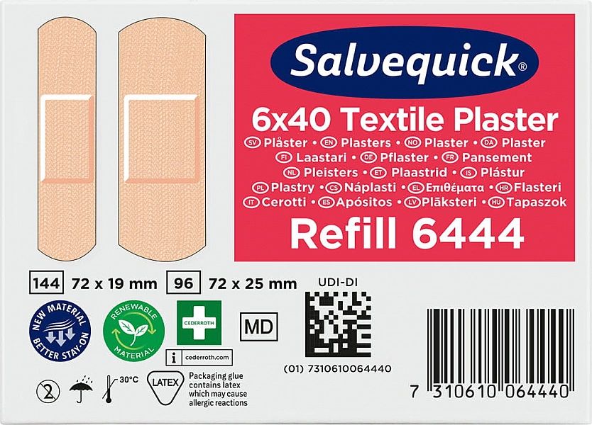 Plastry tekstylne Cederroth Salvequick, 40 szt.