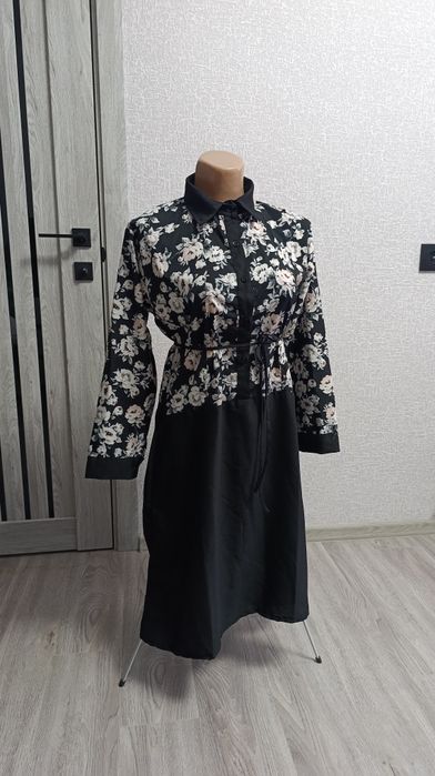 Сукня блуза з коміром і на пуговках