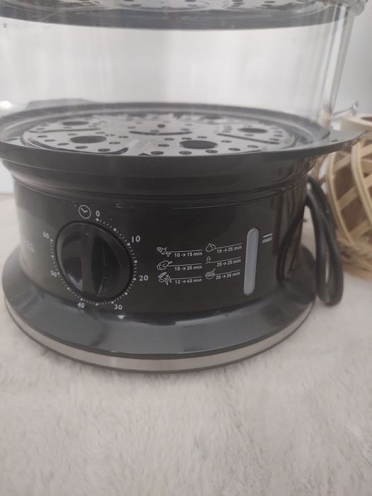 Parowar Tefal czarny  zdrowe posiłki obiady